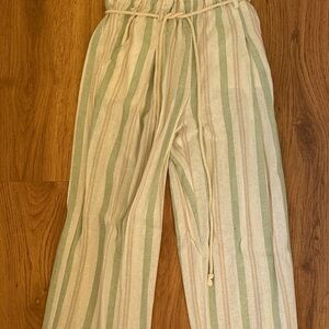 Striped Green and Cream Pants